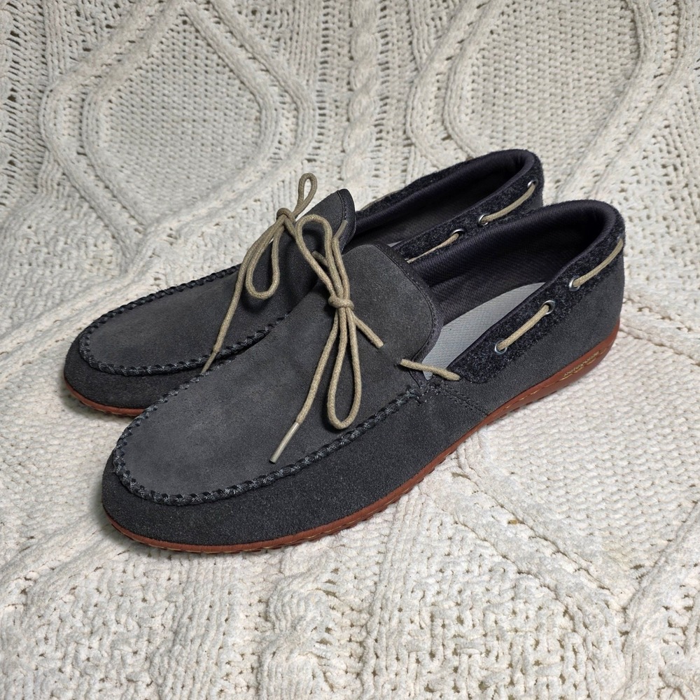 Patagonia Maui‎ Moc Forge Grey Suede Moccasin Boat Shoe Womens 10 NEW